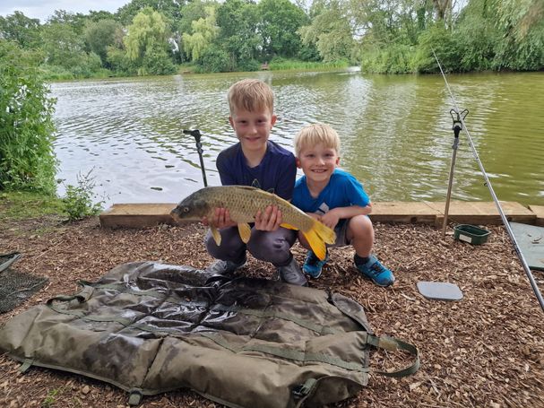 Never too young to catch carp.